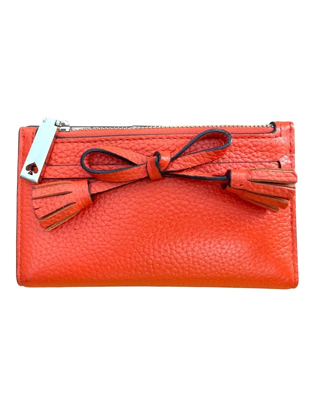 Orange Kate Spade Bi-fold Wallet w/ Bow